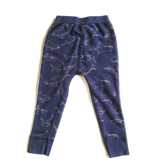 Hanna Andersson 2T Jogger Pants Navy Sharks Cotton - Picture 2 of 3